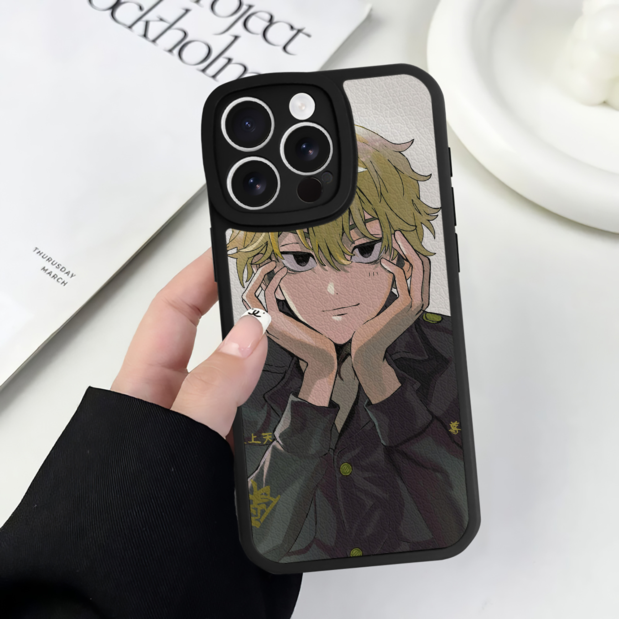 （画像用） 東京リベンジャーズ Tokyo Revengers 【iPhone 16シリーズ対応】シリコンスマホケース（レザー調） 材質：シリコン